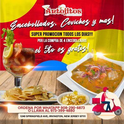 delicious and classic Ecuadorian Encebollado and various kinds of ceviche.