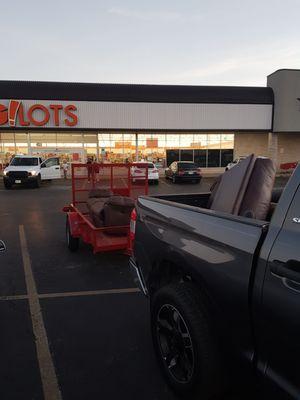 Couch getting delivered to a Big Lots customer!