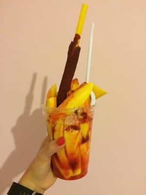 Mangos with chamoy $4