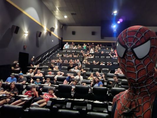 A packed spiderman movie