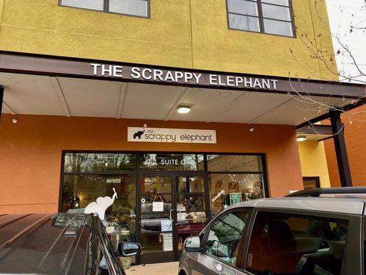 front entrance to The Scrappy Elephant