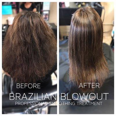 Brazilian Blowout Special! Starting at $150! Call or text for details on an appointment!