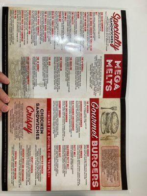 The menu