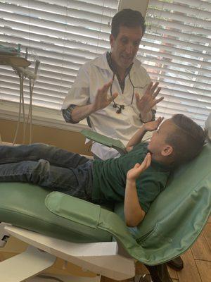 Dr. Cohen is the best with kids. My kids love gong to the dentist. The staff is amazing