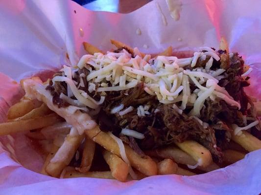 Pulled Pork and Cheese on fries