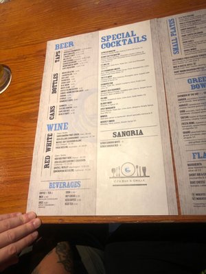 Drink menu