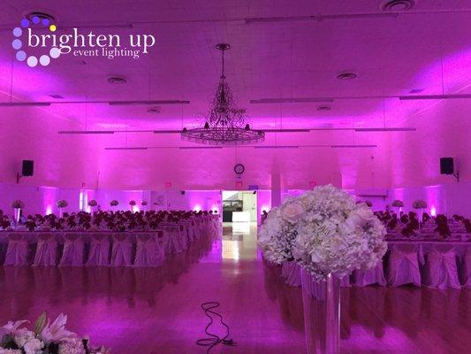 Lodi Wedding Uplighting American Legion Hall American | Brighten Up Event Lighting