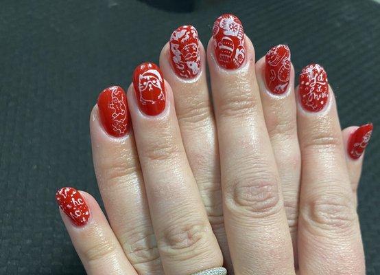 Christmas nail art by Natalie Roberson