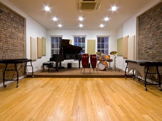 Michiko Studios' Stage Room with 7-foot Yamaha Grand Piano.