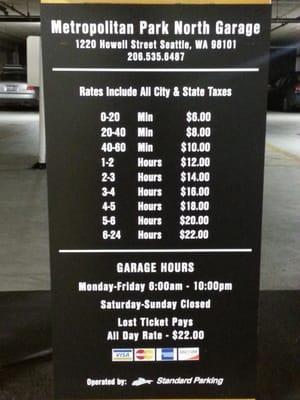 Parking rates