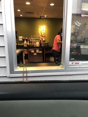 Drive through window