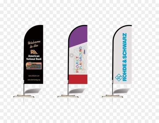 We offer feather flag printing