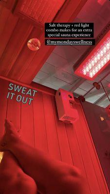 Sauna, Red light Therapy, Himalayan Salt Therapy