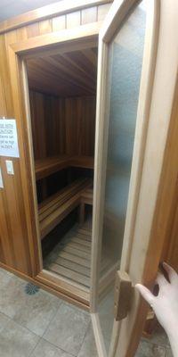 A peek inside the Dry Sauna