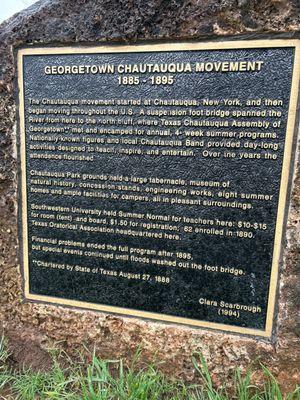 Plaque in park