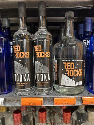 Yes!  They finally have the new Red Rocks Vodka!! Is so nice and neutral and incredibly smooth. It's and must buy and try!