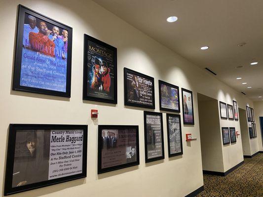 Hallway of previous performing artists.