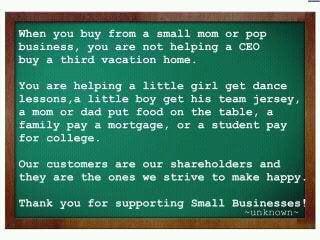 Support small business