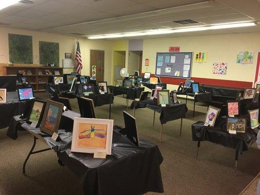 Annual Art Show featuring student masterpieces.