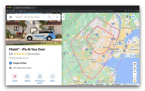 5.0 Stars | 20 reviews | Fiksist - Google Maps | 09.20.2020