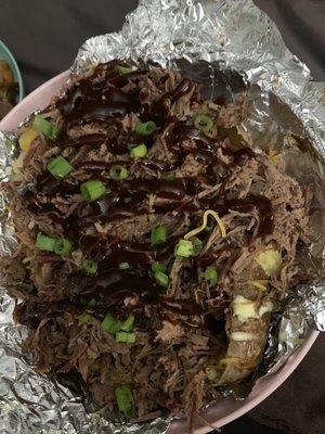 Brisket stuffed potato