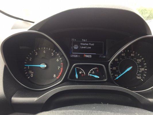 Fluid warning light on when I started vehicle.  I feel that they knew about this and chose to ignore it