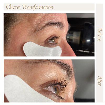 Lash lift with tint