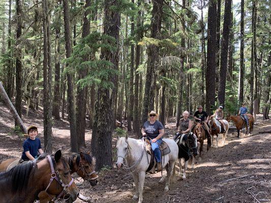 Our wrangler was happy to jump from his horse to take this picture mid-ride.