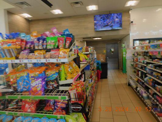 To find the best in chips and the fresh Ice cream when you come to 711 they are always busy getting the mer5chandise stocked.