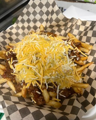 House made chili cheese fries