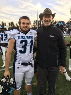 James DeMartini '13 matriculated at the University of Maine, where he was the punter for the Black Bear football team.