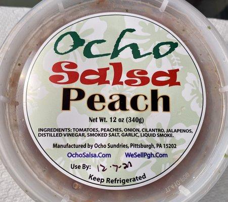 Ocho's peach salsa