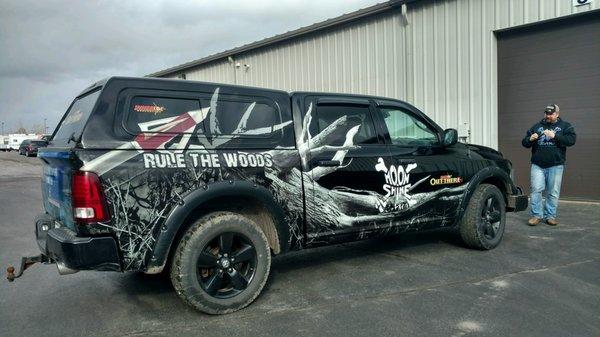 Moon Shine Camo truck wrap