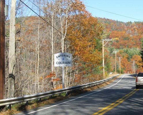 Entering Colrain, Massachusetts.