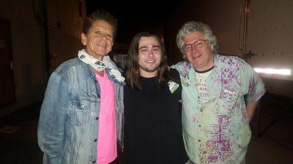 Blondie Chaplin with Dennis and son Mike after Brian Wilson show at PNC Arts Cntr