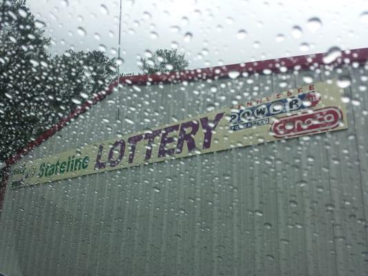 Lottery tickets sold here.