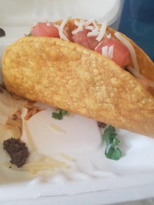 Carne Asada Crunchy Taco.