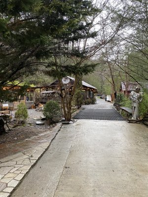 Bunk house and kitchen on the left.