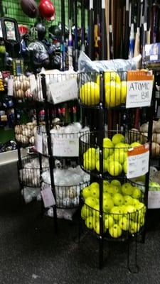 Lots of training balls and regular ones as well.