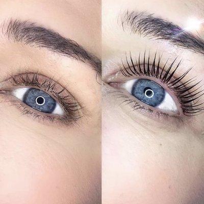 Lash lift and tint