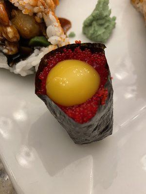 quail egg nigiri