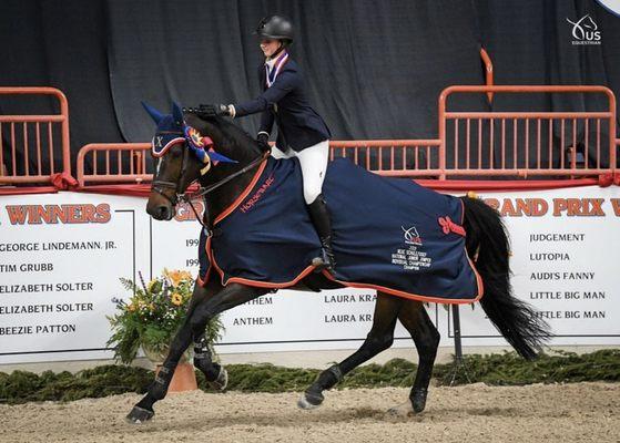 Emma Reichow winning Prix des States in Harrisburg, Pennsylvania with Forever Alve