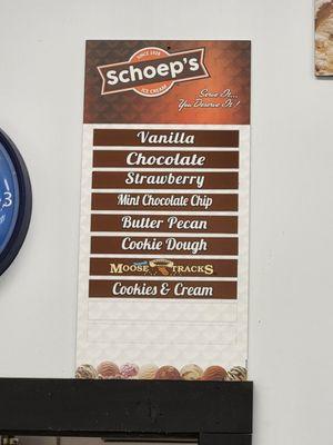 Ice cream flavors