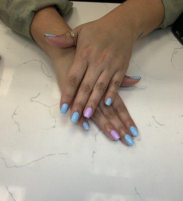 Gel manicure.