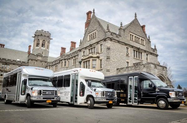 Silver 25 Passenger, White 24 passenger and Black 15 passenger.