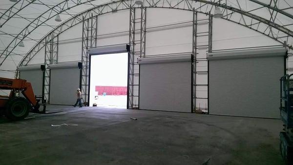 a few of the commercial roll up steel door we just did for Big Top refinery being built here in the coastal bend.