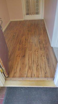 Another small flooring project I completed, and the customer said they couldn't be more thrilled with the results.