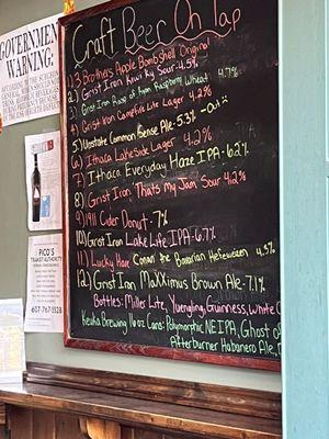 Beer Menu