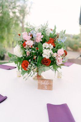 Round wedding centerpieces