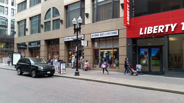 About to cross the street for the Army & Navy store.